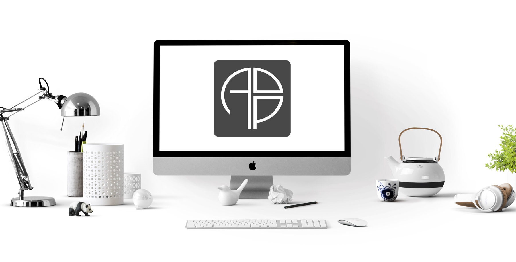 iMac zen bureau blanc